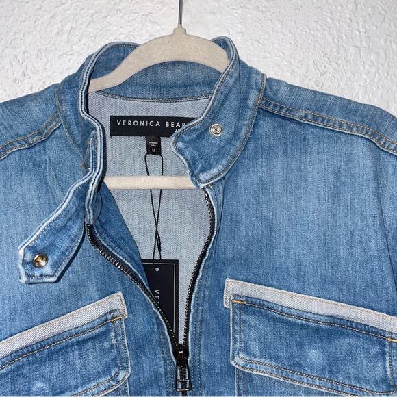 Veronica Beard Roz Drawstring Peplum Jacket in Astra Medium NWT - Picture 5 of 10